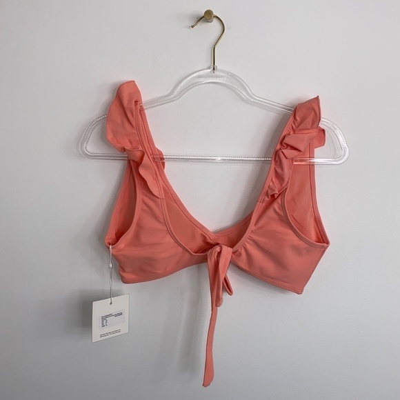Missguided Womens NWT Mix & Match Swimsuit Bikini Top Size US 8 Frill Peach - Picture 5 of 9